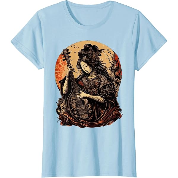 Amazon | アマテラス 太陽の女神 神話 日本のアートデザイン Tシャツ